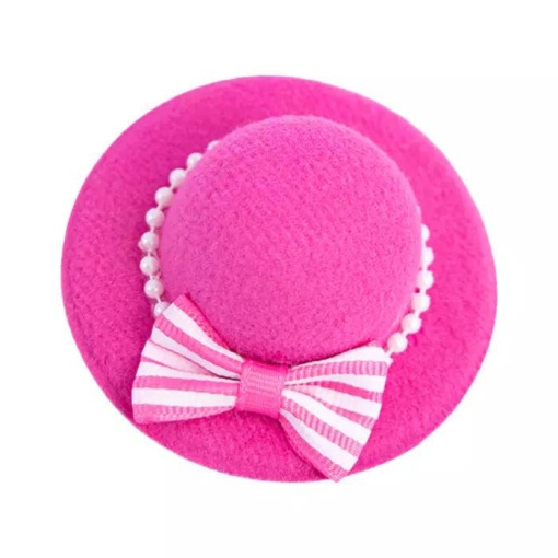 Felt hat for amigurumi, pink circle, 7cm