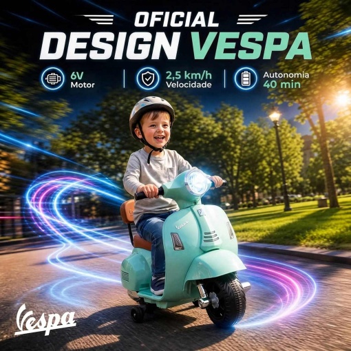 Mota elétrica Vespa GTS 7,2V menta