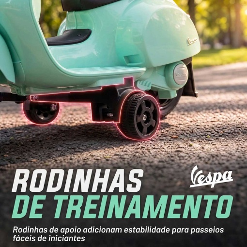 Mota elétrica Vespa GTS 7,2V menta