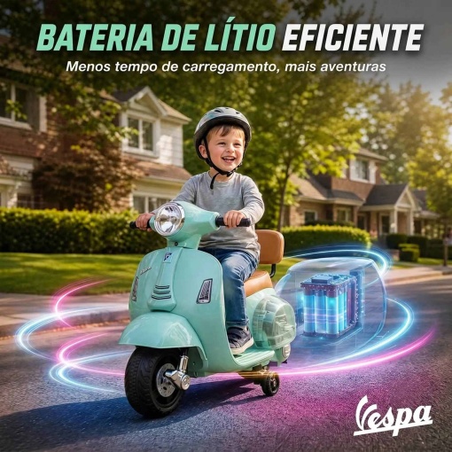 Mota elétrica Vespa GTS 7,2V menta