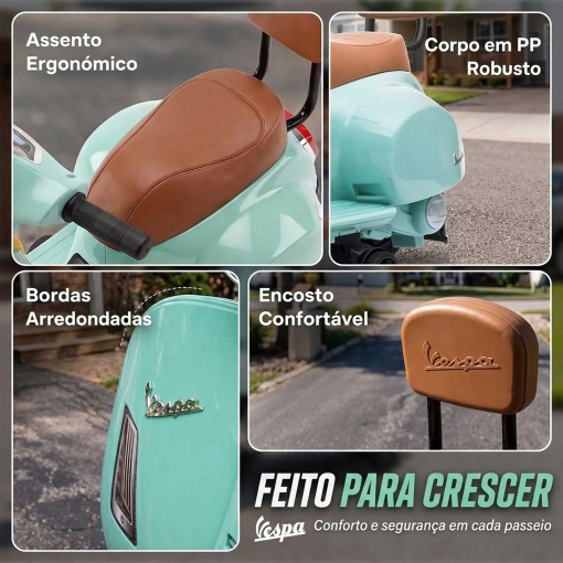 Mota elétrica Vespa GTS 7,2V menta
