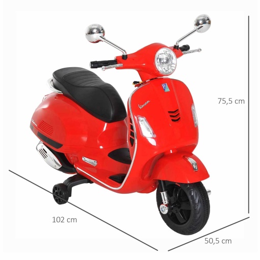 Mota elétrica Vespa 6V vermelho