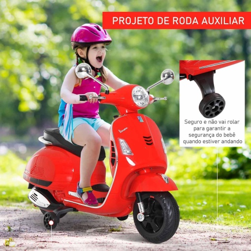 Mota elétrica Vespa 6V vermelho