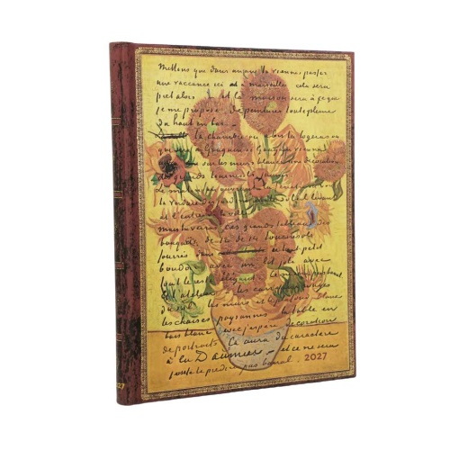 Agenda semanal 175x225mm 2027 Paperblanks Ultra Van Gogh Sunflowers
