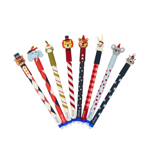 Conjunto 8 canetas apagáveis Mr. Wonderful Bo-Bo Circus