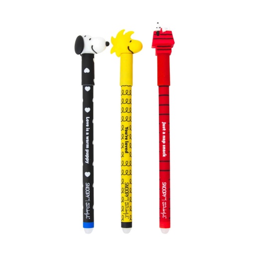 Set of 3 erasable pens Mr. Wonderful Bo-Bo Snoopy (Snoopy, Woodstock, Snoopy's house)