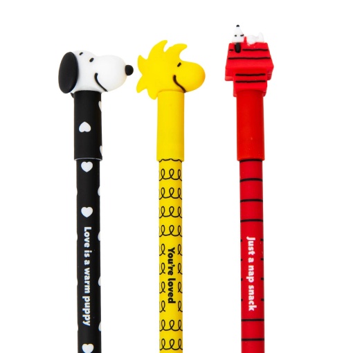 Set of 3 erasable pens Mr. Wonderful Bo-Bo Snoopy (Snoopy, Woodstock, Snoopy's house)
