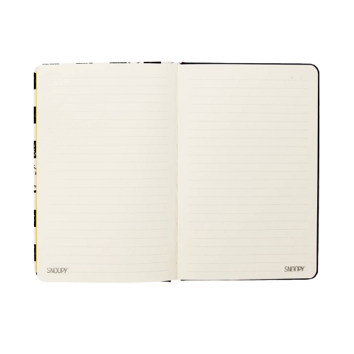 A5 notebook with elastic band for mobile phone and ballpoint pen, Mr. Wonderful Snoopy