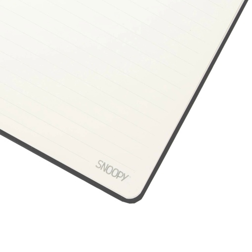 A5 notebook with elastic band for mobile phone and ballpoint pen, Mr. Wonderful Snoopy
