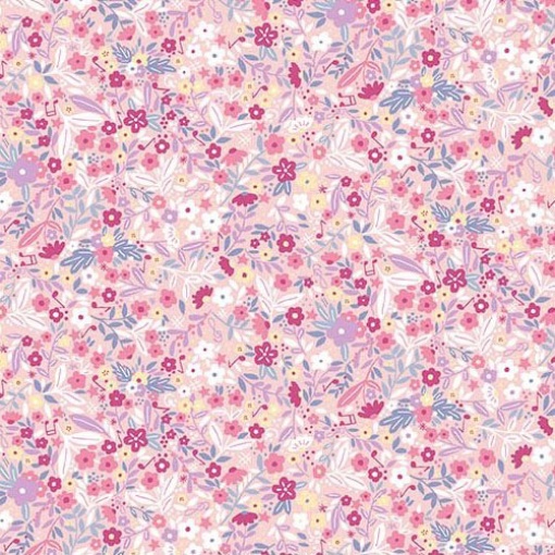 Tecido Makower Dance Class Floral Pink 1x1,12m 243/P