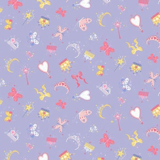 Tecido Makower Dance Class Accessories Purple 1x1,12m 246/L
