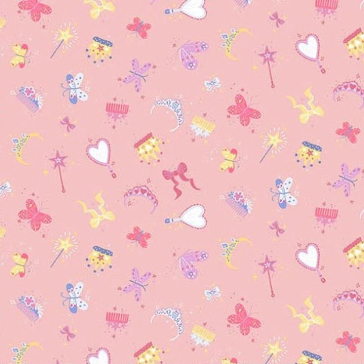 Tecido Makower Dance Class Accessories Pink 1x1,12m 246/P
