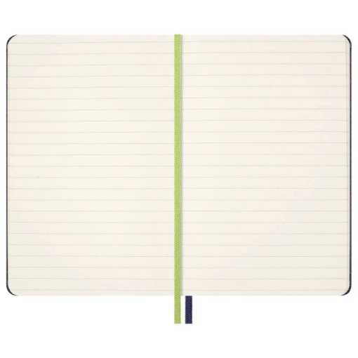 Cuaderno Moleskine Peanuts tamaño A6 de tapa dura, rayado, 80 hojas, azul, con cierre elástico.