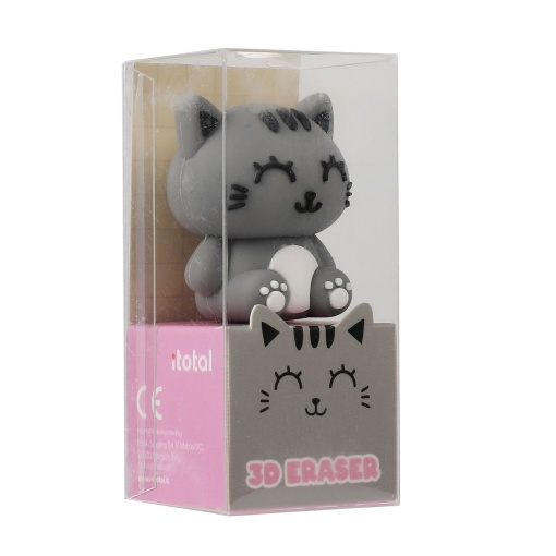 Borracha 3D iTotal Cat Lovers gato cinza