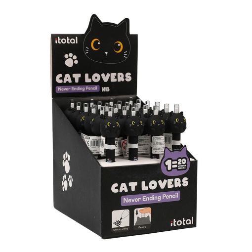 Lápis infinito iTotal gato preto