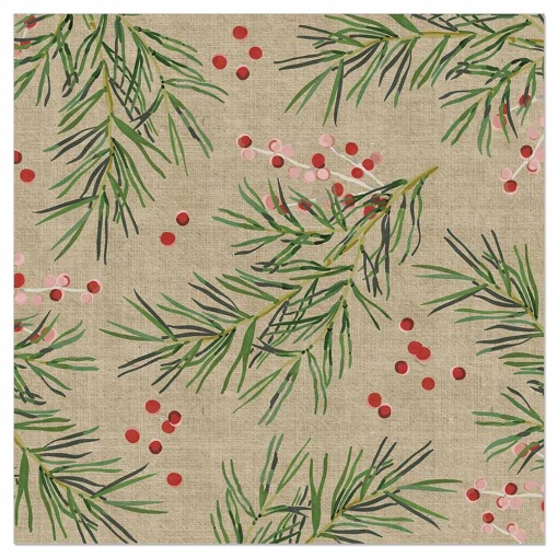 33x33cm 3-ply napkins (20 units) Artebene Christmas holly