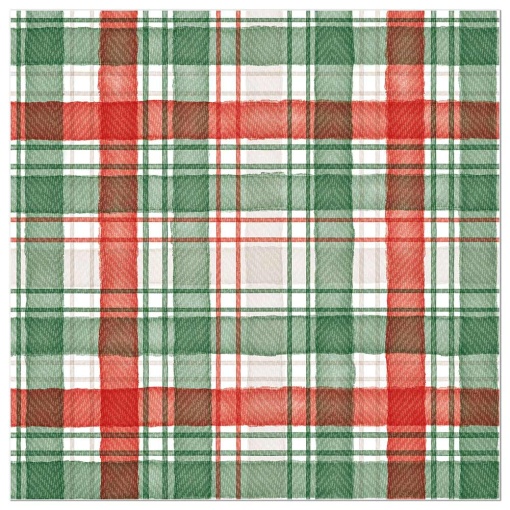 33x33cm 3-ply napkins (20 units) Artebene Christmas checkered