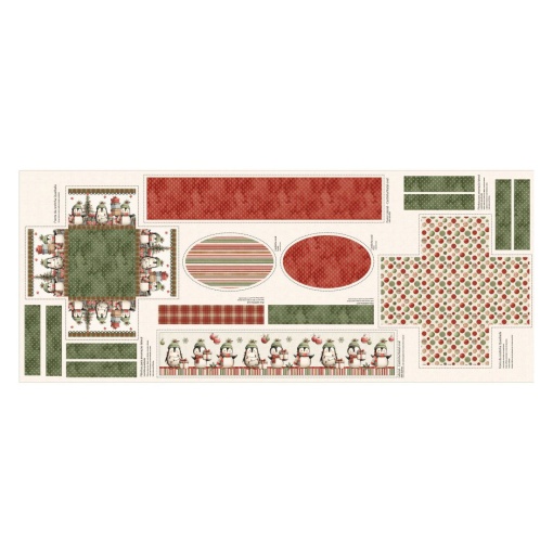 Fuxicos e Fricotes Christmas Happy fabric panel Christmas basket 60x150cm