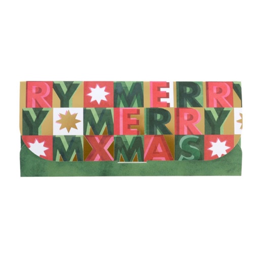 Artebene Christmas Merry Xmas green/red voucher postcard
