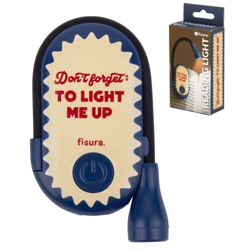 Fissure rechargeable reading light "Don't Forget to Light Me Up"
