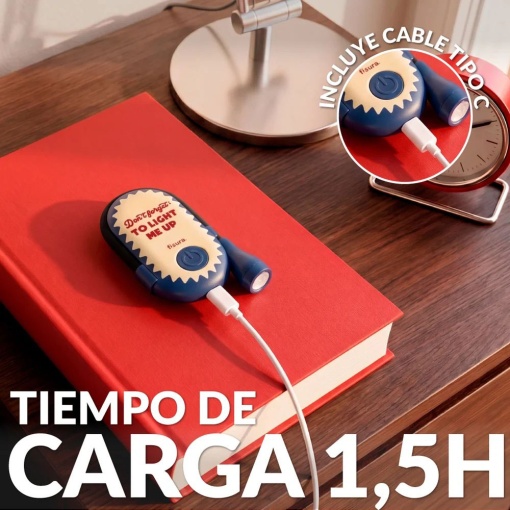 Fissure rechargeable reading light "Don't Forget to Light Me Up"