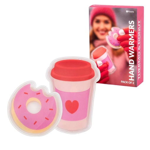 Hand warmer with thermal fissure and donut design (2 units)