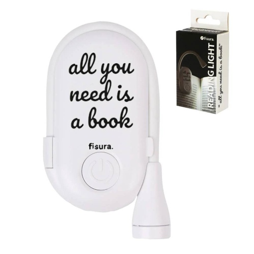 Luz de leitura recarregável Fisura "All You Need Is a Book"