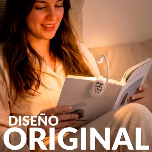 Luz de leitura recarregável Fisura "All You Need Is a Book"