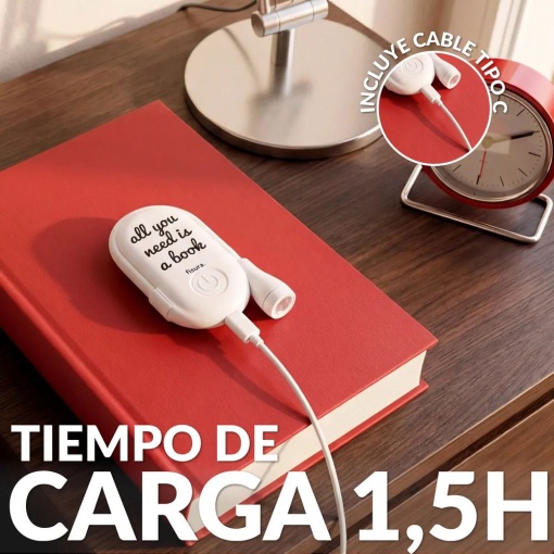 Luz de leitura recarregável Fisura "All You Need Is a Book"