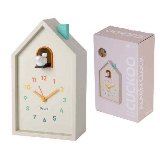 Cuckoo clock alarm clock, Fissure, white