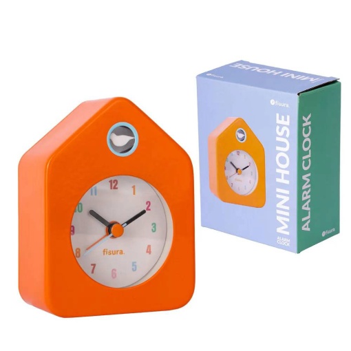 Fissure mini orange house alarm clock