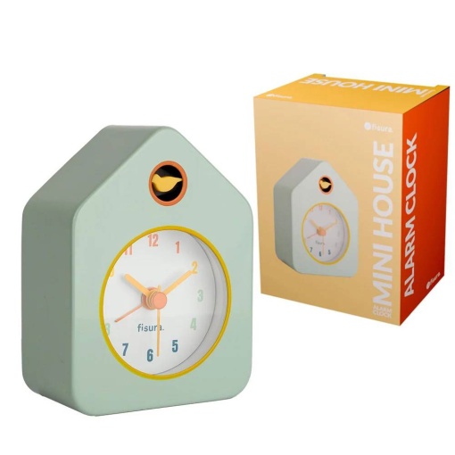 Fissure mini house mint alarm clock