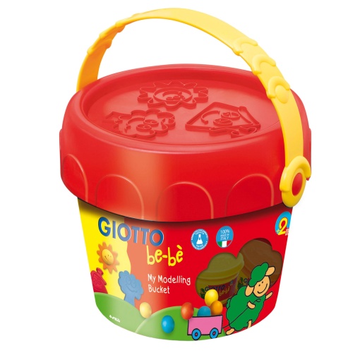 Plasticina 5 cores maxi balde GIOTTO Be-Bè sortidas