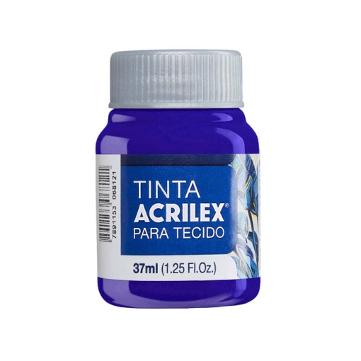 Tinta para tecido ACRILEX azul ultramar 543 37ml