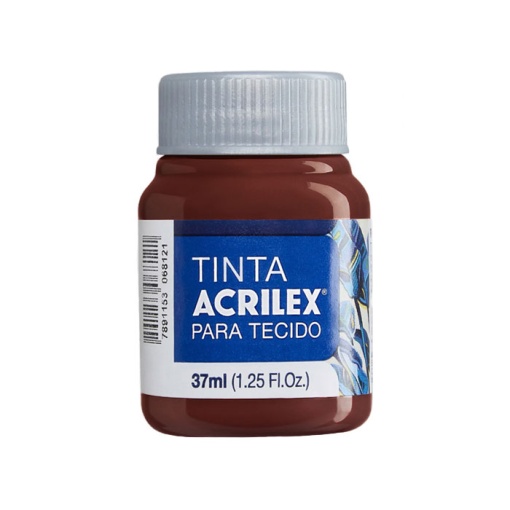 Tinta para tecido ACRILEX castanho escuro 807 37ml