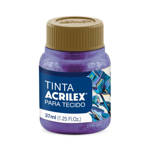 Tinta para tecido metálica ACRILEX violeta 516 37ml