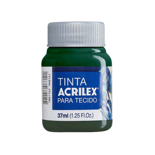 Tinta para tecido ACRILEX verde pântano 860 37ml