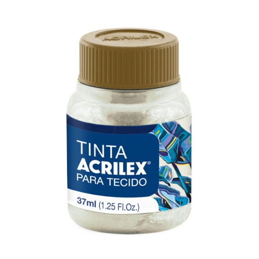 Tinta para tecido metálica ACRILEX marfim 529 37ml