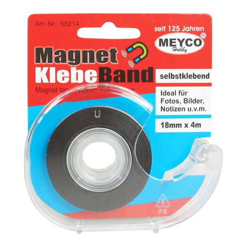 Fita magnética adesiva com desenrolador 4mx18mm MEYCO