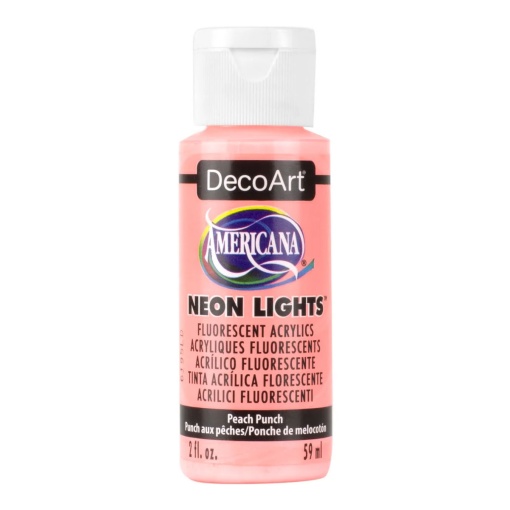 Tinta acrílica DECOART Americana Neon Light pêssego Punch 59ml DA341