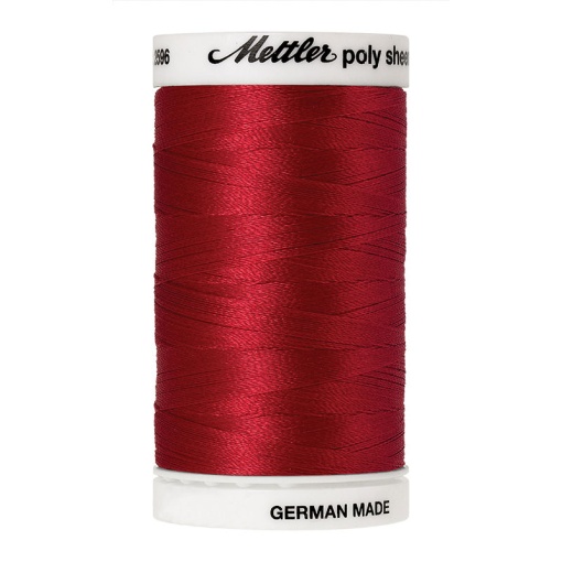 Linha de bordar METTLER Poly Sheen 800m vermelho 1902