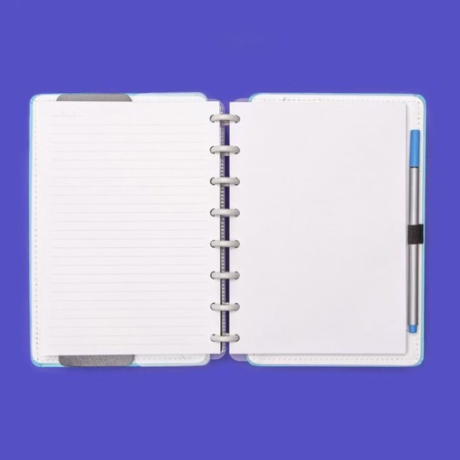 CADERNO INTELIGENTE A5 pautado azul celeste