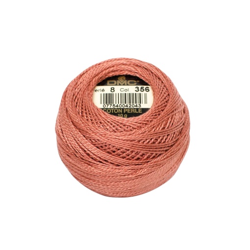 Linha de bordar DMC Perlé 116A 8mmx80m 10g tijolo 356