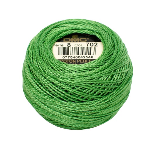 Linha de bordar DMC Perlé 116A 8mmx80m 10g verde claro 702