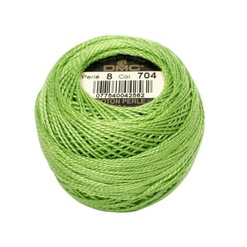 Linha de bordar DMC Perlé 116A 8mmx80m 10g verde alface 704