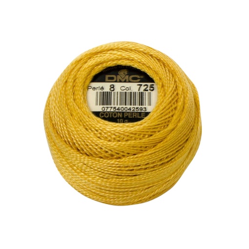 Linha de bordar DMC Perlé 116A 8mmx80m 10g amarelo 725