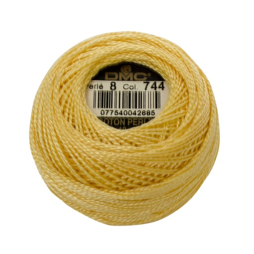 Linha de bordar DMC Perlé 116A 8mmx80m 10g amarelo torrado 744