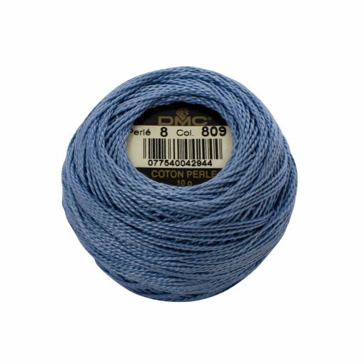 Linha de bordar DMC Perlé 116A 8mmx80m 10g azul claro 809