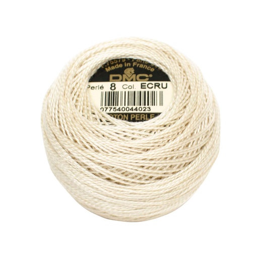 Linha de bordar DMC Perlé 116A 8mmx80m 10g ecru