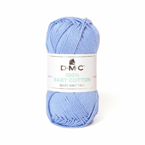 Fio de tricot DMC 100% Baby Cotton 50g azul claro 751